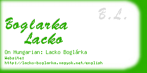 boglarka lacko business card