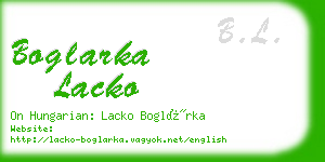 boglarka lacko business card